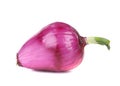 One red onion peeled. Royalty Free Stock Photo