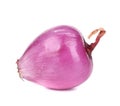 One red onion peeled. Royalty Free Stock Photo