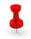 One red paper pin Royalty Free Stock Photo