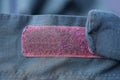 one red plastic rectangular velcro closure Royalty Free Stock Photo