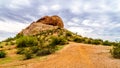 One of the red sandstone buttes of Papago Park near Phoenix Arizona Royalty Free Stock Photo