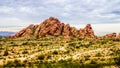 One of the red sandstone buttes of Papago Park near Phoenix Arizona