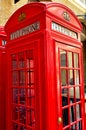 One Red telephone box in London, UK Royalty Free Stock Photo