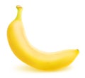 One ripe banana isolated on white background Royalty Free Stock Photo
