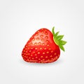 One ripe strawberry