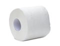 One roll of white tissue paper or napkin for general use in toilet or restroom and household or office cleaning up isolated on Royalty Free Stock Photo