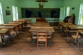 A one room school house in alley mill Spring Royalty Free Stock Photo