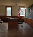 One Room School House Interior Royalty Free Stock Photo