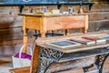 One Room Schoolhouse Teacher and Student Desk