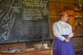 One Room Schoolhouse with Teacher Royalty Free Stock Photo