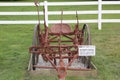 One Row Cultivator - Traditional Amish farming machining displayed at Amish village