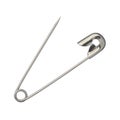 One safety pin isolated on white background, close up Royalty Free Stock Photo