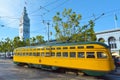 One of San Francisco's original double-ended PCC streetcars, in Royalty Free Stock Photo