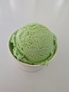 One Scoop of Pistachio Ice-cream Royalty Free Stock Photo