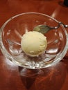 One scoop vanilla ice cream Royalty Free Stock Photo