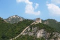 One section of the Great Wall at Juyong Pass in Beijing on sunny day Royalty Free Stock Photo