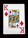 King of diamonds card with clipping path