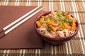 One serving of rice vermicelli hu-teu with vegetables Royalty Free Stock Photo