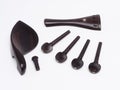 One set of ebony violin parts