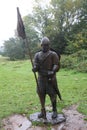 Carved Wooden Sculpture of Battle of Hastings Soldier Royalty Free Stock Photo