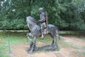 Carved Wooden Sculpture of Battle of Hastings Soldier Royalty Free Stock Photo