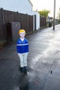 One of several creepy child-shaped bollards in Iver