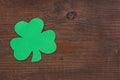 One Shamrock on Wood