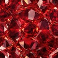 One Shine Ruby Macro Photo. Tile Seamless Background. Generative AI