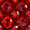 One Shine Ruby Macro Photo. Tile Seamless Background. Generative AI