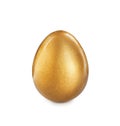 One shiny golden egg isolated on white Royalty Free Stock Photo