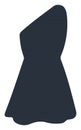 One shoulder dress, icon