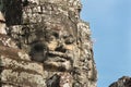 One side of the Bayan Temple with faces, Angkor Wat, Cambodia