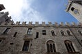 One side of the Cathedral of San Vigilio or Duomo di Trento in Romanesque and Gothic style. Royalty Free Stock Photo