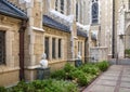 One side of The Garden of The First United Methodist Church in Fort Worth, Texas.