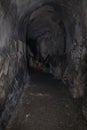 One of the side passages with burials in the Tomb of the Prophets on the Mount Eleon - Mount of Olives in East Jerusalem in Israel Royalty Free Stock Photo