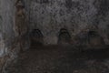 One of the side passages with burials in the Tomb of the Prophets on the Mount Eleon - Mount of Olives in East Jerusalem in Royalty Free Stock Photo