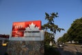 One side of Petro Canada gas station in Vancouver BC Canada. Royalty Free Stock Photo