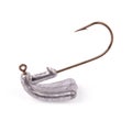 One silver fishhook Royalty Free Stock Photo