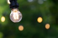 one single bright led light bulb and more out of focus Royalty Free Stock Photo