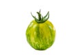 One single green zebra tomato isolated on white background Royalty Free Stock Photo