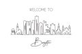 One single line drawing Bogota city skyline, Colombia. World historical town landscape postcard. Best holiday place destination. Royalty Free Stock Photo