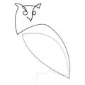 One single line drawing of elegant owl bird for company logo identity. Symbol of education, wisdom, wise, school, smart Royalty Free Stock Photo
