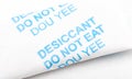 One single silica gel sachet desiccant package