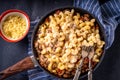 One skillet cheeseburger mac and cheese Royalty Free Stock Photo