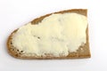 One slice of bread with butter Royalty Free Stock Photo