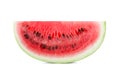 One slice of tasty fresh watermelon isolated on white background Royalty Free Stock Photo