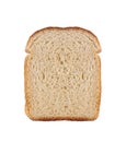 One slice of wheat bread isolated Royalty Free Stock Photo