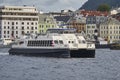 One of the small Coastal Passenger Ferries, The Teisten, makes its way out of Bergen.