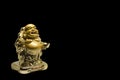 One small golden figurine of buddha Royalty Free Stock Photo