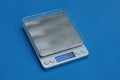 One small gray empty scales with electronic display Royalty Free Stock Photo